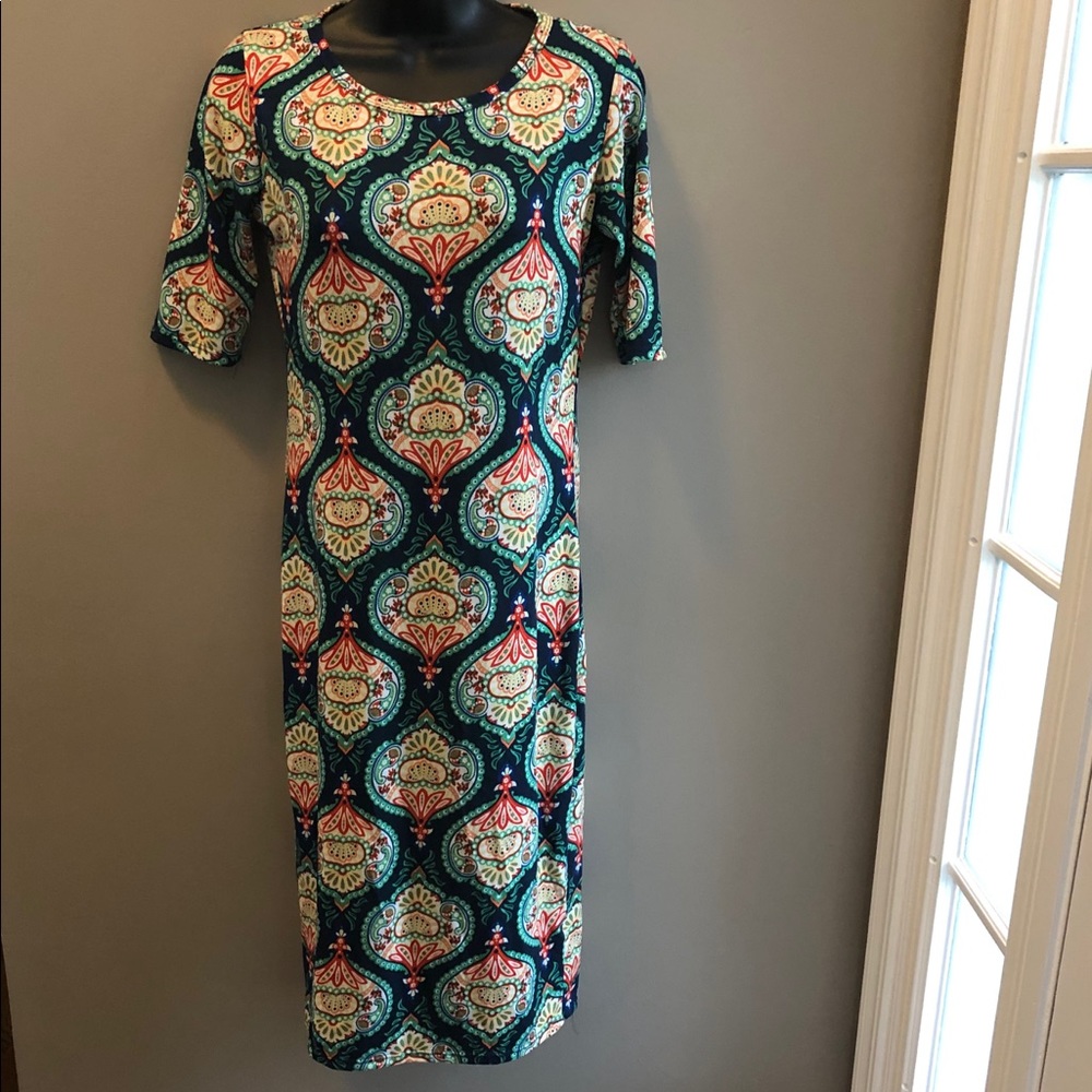 LuLaRoe Paisley Julia Multicolored Julia Dress